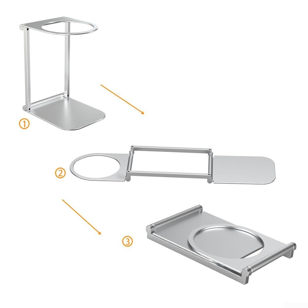 Tragbarer Espressomaschinenständer, verstellbare Edelstahl-Kaffee-Halterung, faltbarer leichter Kaffeebereiter-Halter für Reise-Espressomaschinen, leichtes Kaffeebereiter-Zubehör, 12,3 x 7,7 x 1 cm