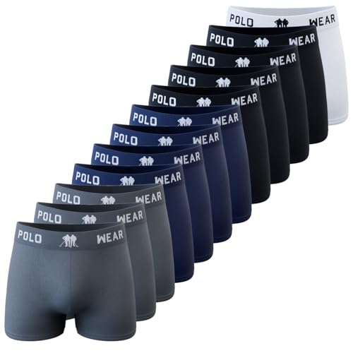 Polo Wear Men&rsquo;s Microfiber Trunks 6 Pack & 12 Pack Breathable Low Rise Stretch Underwear (US...