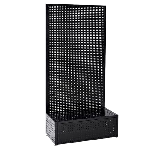 Genérico Estante de Pared para Herramientas con Tablero Perforado, Ideal para Guardar Brocas, Llaves inglesas y Otros Accesorios. (Estante de exhibición de Metal con 16 Ganchos - Soporte de Tablero