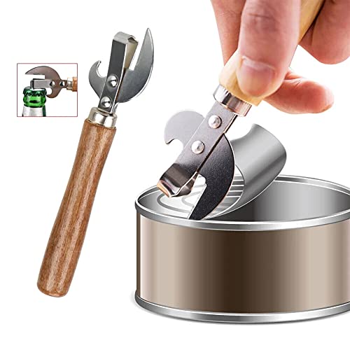 2Pcs Stainless Steel Traditional Old Fashion Stab Can & Tin Opener And Corkscrew #TOP1