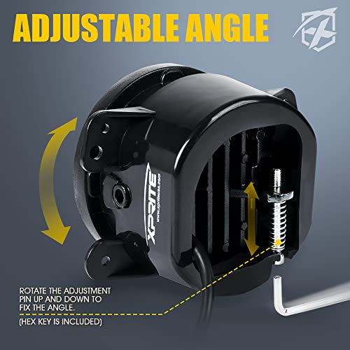 Image of 4-Inch 60W LED Fog Lights Compatible with 07-18 Jeep Wrangler JK JKU, Amber | High-Intensity, 2800LM, IP67 Waterproof, DOT Approved, Plug N Play