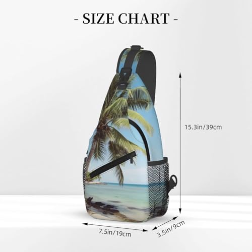 Bolso cruzado Beach Palm Tree para hombres y mujeres miniatura 4