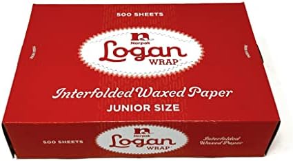 10 3/4" Length X 8" Width, LOGAN Wrap NORPAK Interfolded Wax Paper 500 Sheets