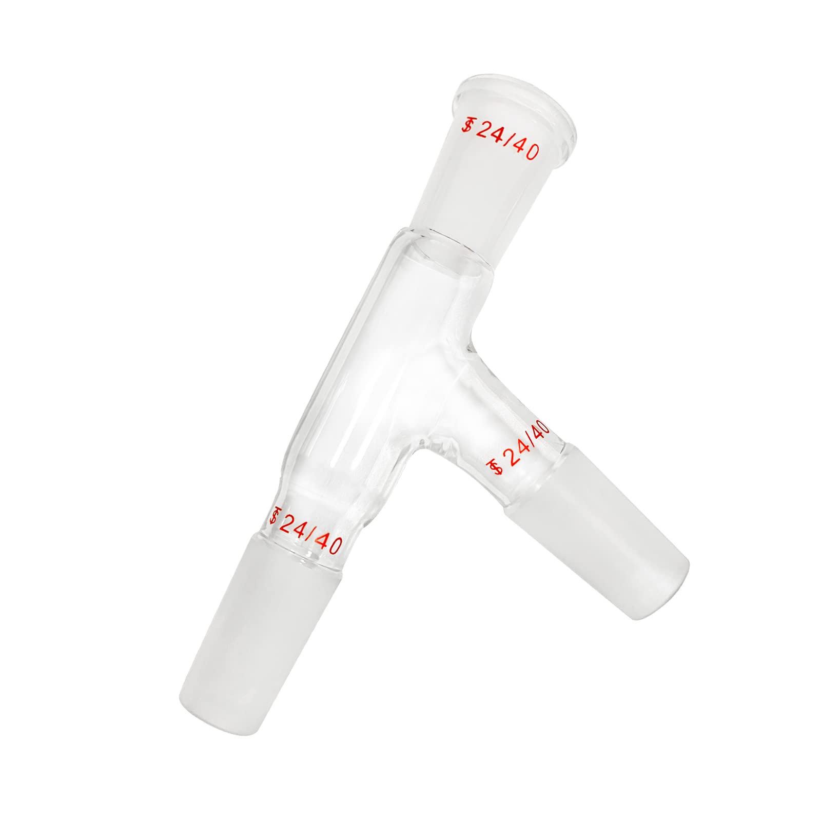 Starfa Lab Glass 3 Way Distilling Adapter with 24/40 Joints for Distillation Apparatus and Organic Chemistry Distilling Head Lab Glassware