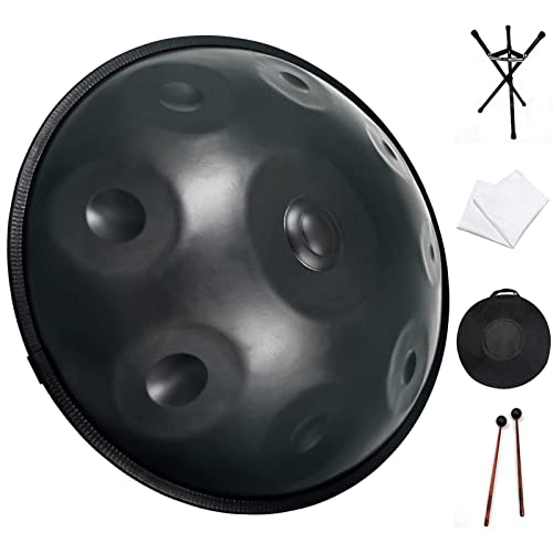 Handpan Drum para adultos, instrumento Handpan Drum en Re menor con 9 notas, 22 pulgadas