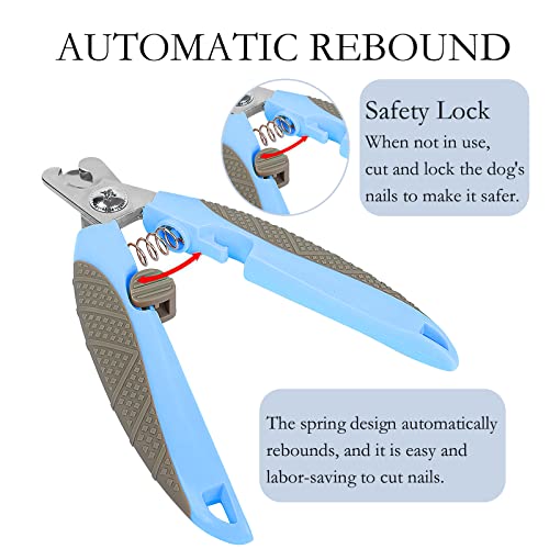 Oyanten Dog Nail Clippers Trimmer - Pet Nail Clipper Claw Trimmer Grooming Tool With Safety Guard & Nail File & Razor Sharp Bladefor Small/Medium Dogs Cats Puppy, Blue #TOP4