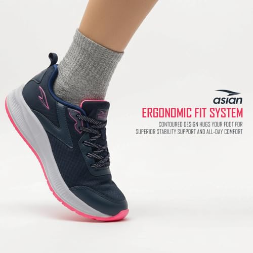 Image of ASIAN Mercury-21 Women's Running Shoes | Lightweight Shoes with EVA Sole, Breathable Knit Comfort, Stylish Casual Running, Walking & Sports Shoes for Girls