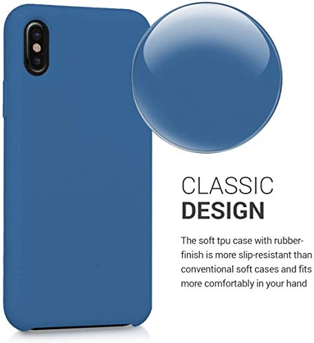 Image of REALCASE iPhone X | iPhone Xs Back Cover Case | Full Protective Liquid Silicone | Shockproof Case Back Cover for iPhone X /Xs [Cosmo-Blue]