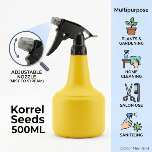 Image of 500ML Trigger Spray Pump with Adjustable Nozzle | Multipurpose Hand Sprayer Water Pump for Plants Gardening, Home Cleaning, Salon & Sanitizing (Colour May Vary)