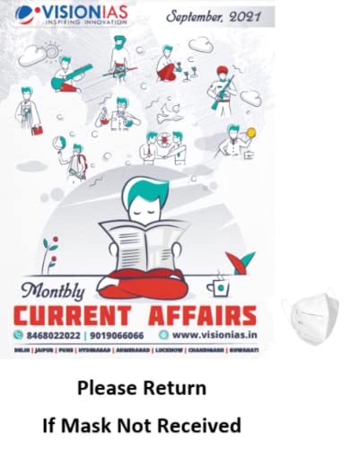 Vision IAS Current Affairs English September 2021 (With Free N95 Face Mask Worth Rs. 50) Vision IAS Monthly Current Affairs Latest Edition