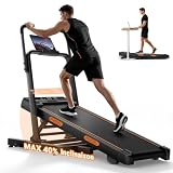 UMAY Tapis de Course Pliable Inclinable 40% Simulateur Montagne, 10km/h...