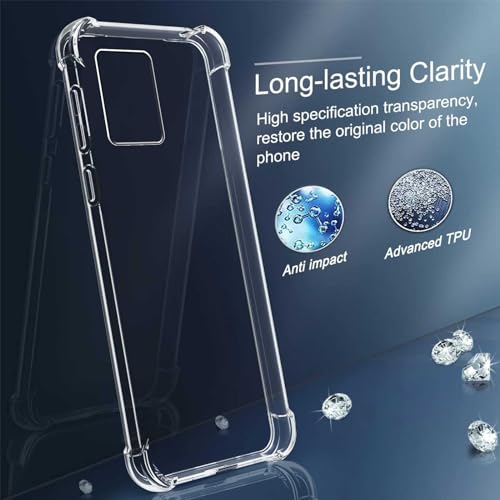 Image of Silicone Shockproof Clear Bumper Back Cover Case for Motorola Moto G54 5G / G64 5G |360 Degree Soft Transparent Back Cover Case for Moto G54 5G / G64 5G (Transparent)