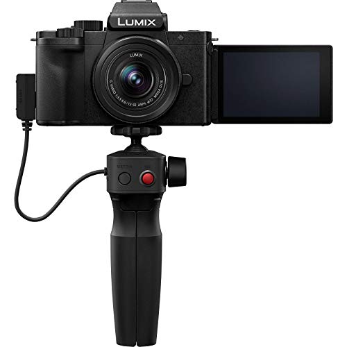 Panasonic Dc-G100Vk Lumix G100 Mirrorless Camera 4K Vlogging Kit With 12-32Mm Lens + Dmw-Shgr1 Tripod Grip Bundle With Deco Gear Case + Microphone + 64Gb Card + Photo Video Software Kit & Accessories #TOP1
