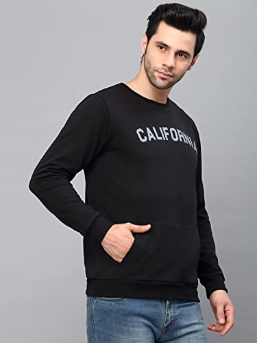 Image of Rigo Fleece Printed Round Neck Sweatshirt for Men | Full Sleeves Sweatshirt for Men | Casual Wear & Stylish Sweatshirts for Men