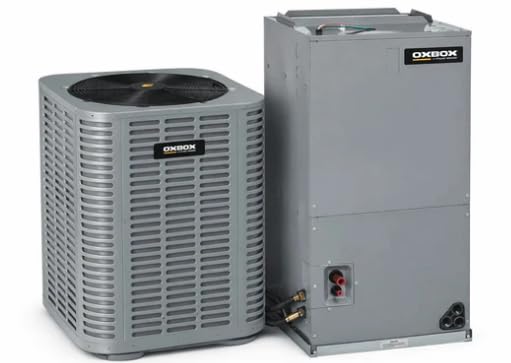 5 Ton Central Air Conditioner System with 120,000 BTU Gas Furnace – 13.4 SEER2 HVAC Replacement System (Oxbox by Trane)
