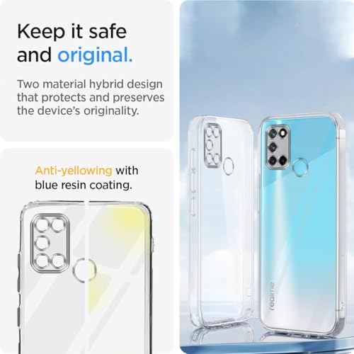 Image of Jkobi Back Cover for Realme 7i (Silicone Clear Shockproof Case with Camera Protection | Soft and Flexible | Transparent)