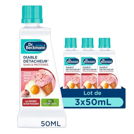 Dr. Beckmann Líquido Set de 3 Diablo Quitamanchas de sangre y proteínas, sin perfume, 50 ml, 3 unidades