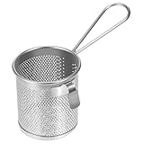 ABOOFAN Edelstahl Hot Pot Sieb mit Aufhängehaken Hoher Siebkorb für Heißen Topf Praktisches Maschennetz für Nudeln und Gemüse Leicht zu Reinigen für Haushalt und Gastronomie