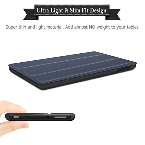 Fire HD 8 Case - Zerhunt Ultra Light Slim Fit Protective Cover with Auto Wake/Sleep for Fire HD 8 Tablet (2018/2017 Release,8th/7th Generation) Blue, Not Suit for 10th 2020 Release