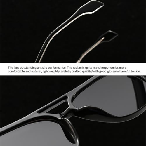 Lunettes de soleil carrées Double Bridges verres dégradés rétro - 4