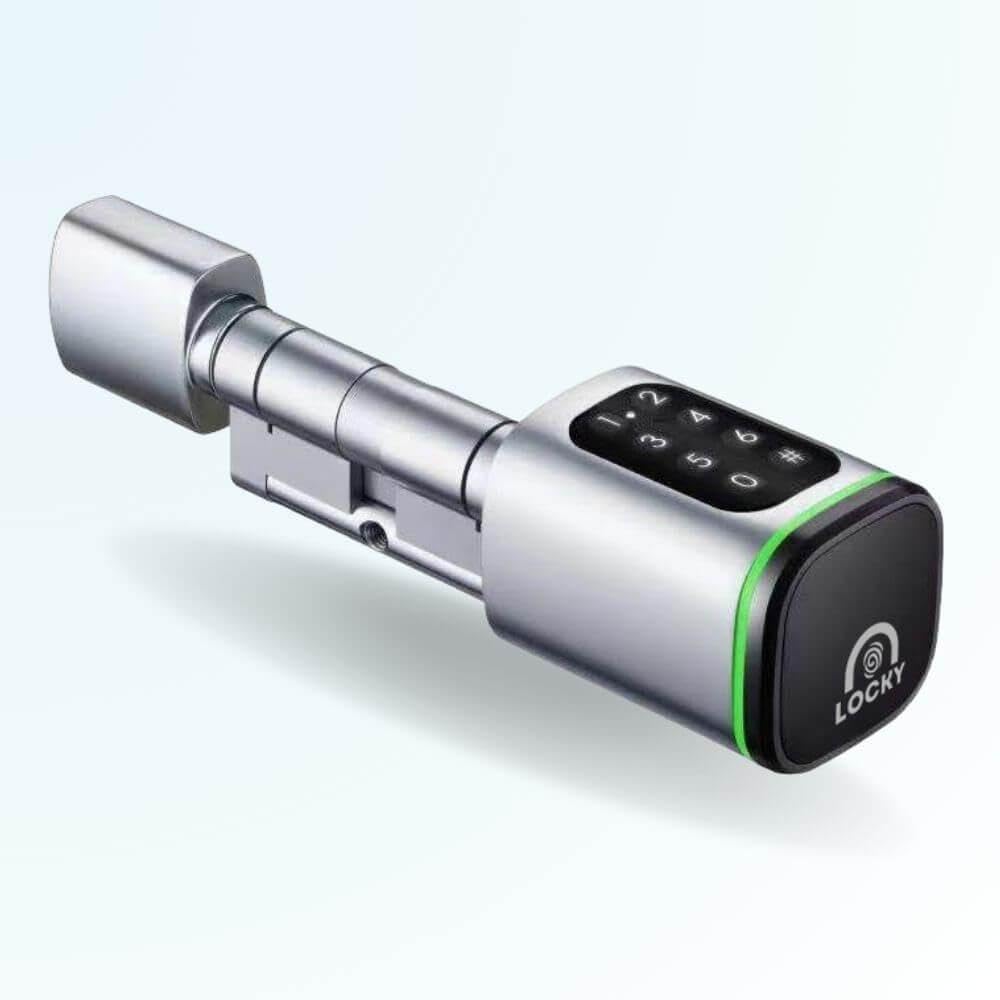 LOCKY-10 CODE Cylindre électronique de serrure connecté à Code et Badge RFID, App, Bluetooth