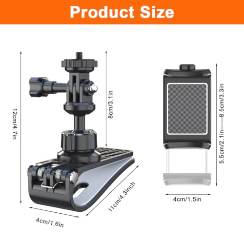 Image of STHIRA Car Sun Visor Mount Phone Action Camera Holder 360 Quick Clip Vlog Recording Travel Use Mobile Holder Compatible
