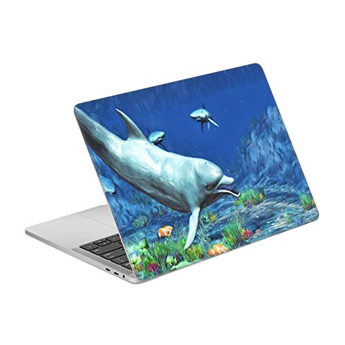 Autocollant couverture MacBook Pro 13 dauphins par un artiste