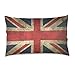 LORONA Federa per cuscino con bandiera del Regno Unito, in lino, decorazione per la casa, con cerniera invisibile, per divano e letto, 45 x 50 cm