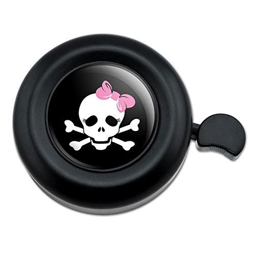 GRAPHICS & MORE Skulls Crossbones Daughter Stick Figure Family Girl Bicycle Handlebar Bike Bell