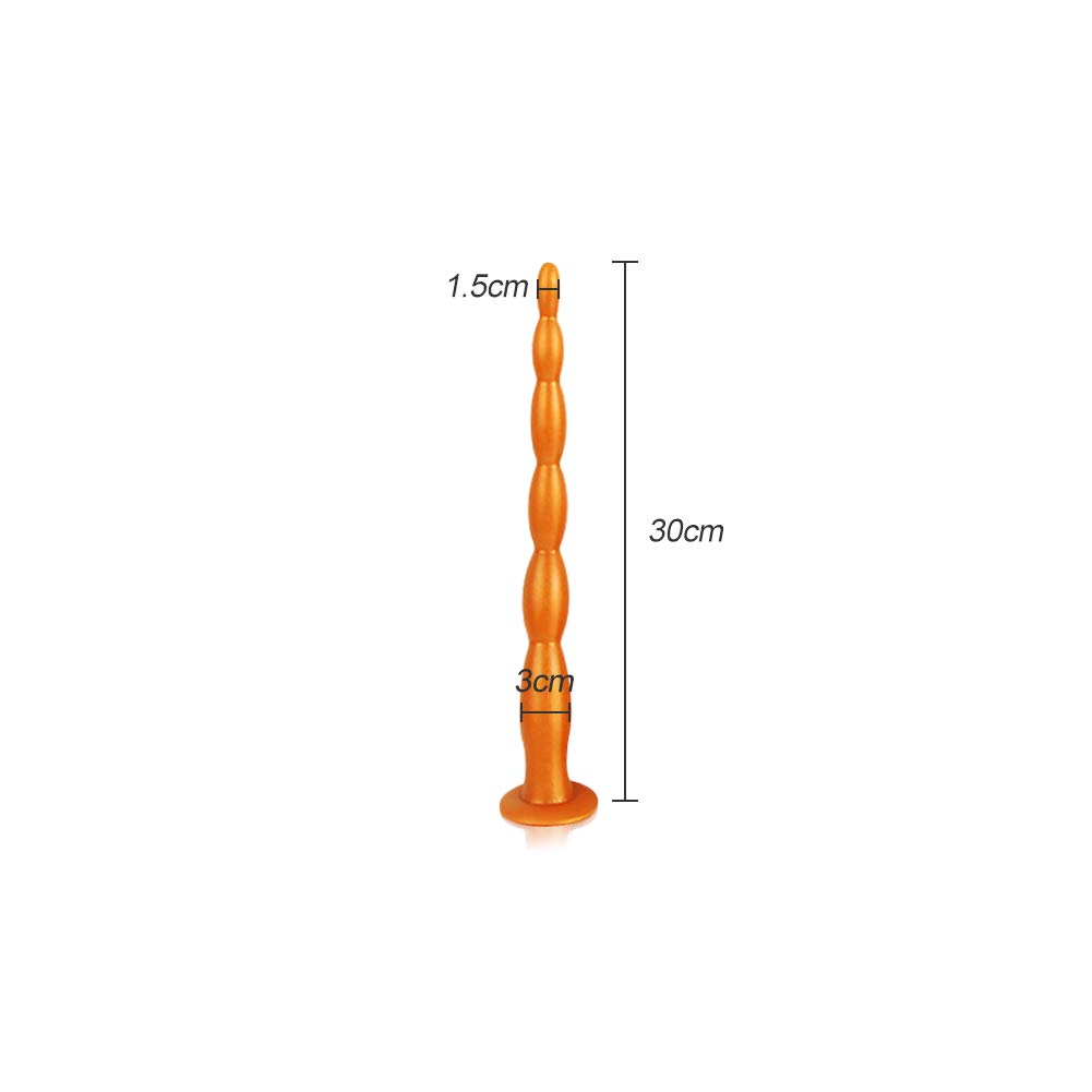 Giocattolo del sesso Perline anali Plug anale con ventosa Dildo anale in silicone liquido Massaggiatore della prostata Dilatatore dell'ano Stimolazione del punto G (S)