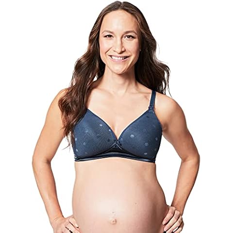 Cake Maternity Women's Cake Women's Mousse Padded Non-wire T-shirt Nursing Maternity Bra, Slate, 34F UK Cover