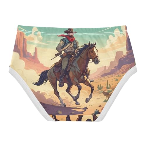 Cotton Girls Underwear Toddler Cowboy Horse Desert Landscape Little Girl Panties Fancy Briefs Underpants 2t2