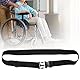 2 Stück Rollstuhl Sicherheitsgurt mit Schnalle, Rollstühle Anschnallgurt 150 cm/59 inch Lang, Rollstuhlgurt for Disabled Anti Slip für Ältere Menschen Patienten Rollstuhlfahrer (Schwarz)