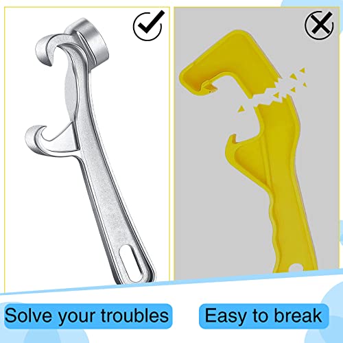 Romooa Aluminum Bucket Opener 5 Gallon Pail Opener Silver Buckets Lid Wrench Metal Can Opener Lid Remover Tool For Home Industrial Use (2 Pieces) #TOP6