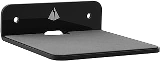 TXesign Small Wall Shelf Speaker Stand, Small Shelf Speaker Mount for Bluetooth Speaker, Webcam, Cell Phones, Mesh Router,Toy Display Shelf Acrylic Speaker Shelf (Black)