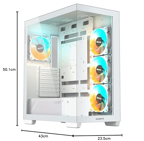 Gigabyte C500 Panoramic Stealth Midi Tower Bianco GB-C500PI St - 9