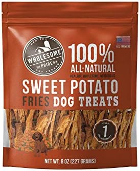 Wholesome Pride Sweet Potato Fries 100% All-Natural Single Ingredient, USA-Sourced Dog Treats, 8 oz