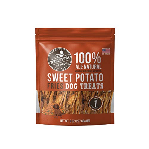 Wholesome Pride Sweet Potato Fries 100% All-Natural Single Ingredient, Usa-Sourced Dog Treats, 8 Oz #TOP2