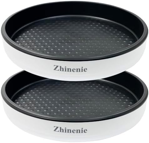 Lazy Susan Turntable,Non-Skid Lazy Susan Organizer for Cabinet,Refrigerator,Pantry,Kitchen,Bathroom Organization and Storage,Countertop,Under Sink and Tabletop Shelf,Spice Rack (10 inches 2 Pack)