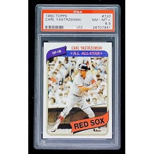 1980 Topps #720 Carl Yastrzemski MLB Baseball Trading Card Graded PSA 8.5 (NM-MT+) Boston Red Sox