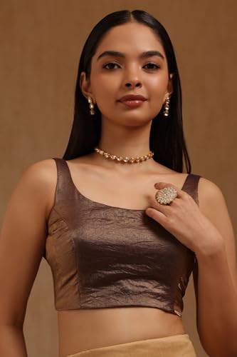 Image of Soch Women's Glass Tissue Sleeveless Blouse