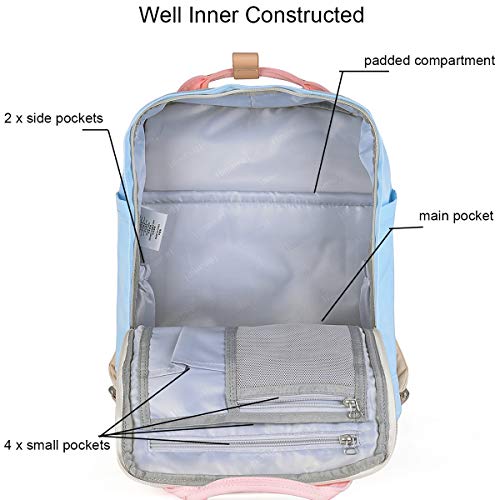 Himawari Girls Backpack/Travel Backpack for Women 14.9" College Backpack Vintage Waterproof School Bag ， Work Backpack for 14inch Laptop(HM-38#)2