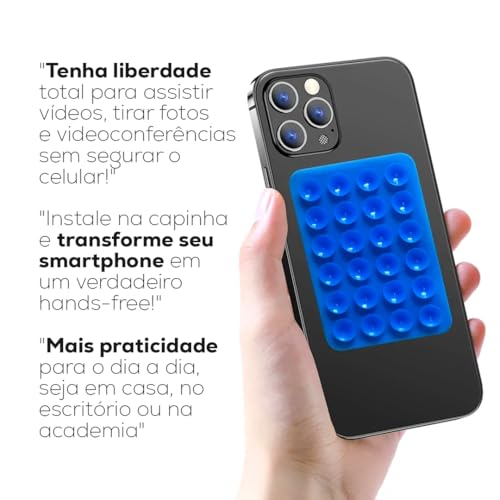 Suporte Adesivo Ventosa de Sucção Adesiva para Celular, Capa, Telefone, Silicone, Reforçado, Univers