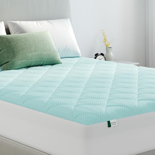 Novilla Cooling Mattress Topper Queen Size, Cooling Factors Infused Mattress Pad for Hot Sleepers,...