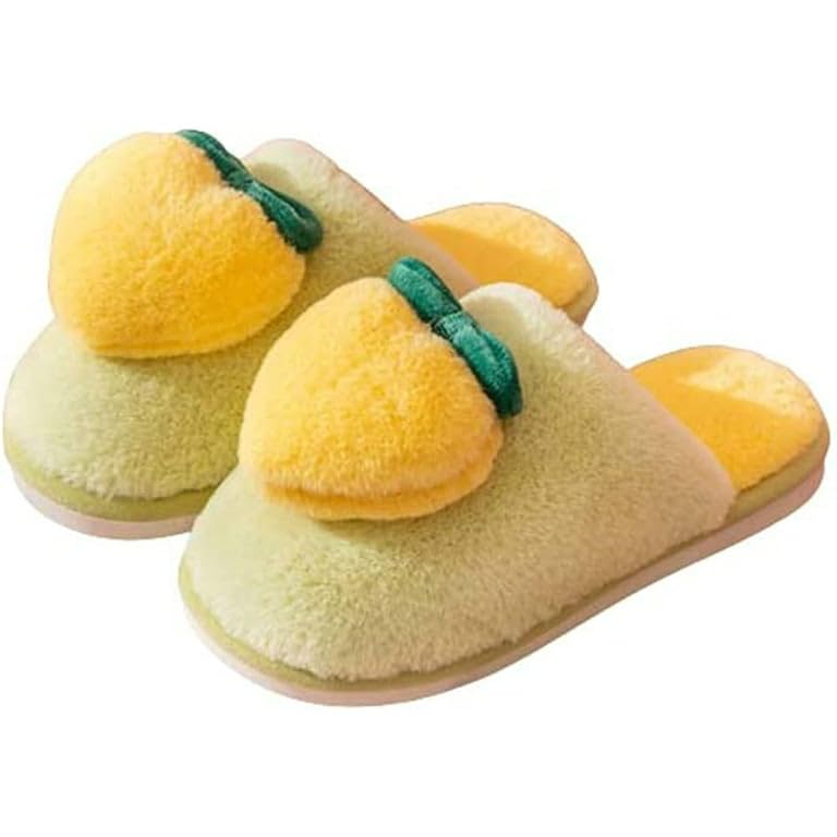 Richmen Cute House Slippers for Women Fashion Winter Plush Fuzzy Closed Toe Indoor Flip Flop Home Slipper for Bedroom Shoes (Yellow, 5) (B0CKZ3TK72) Amazon Price History, Amazon Price Tracker