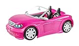 Mit ihrem superglamourösen Cabrio in glitzerndem Pink ist Barbie stilvoll unterwegs, egal, ob sie neuen Abenteuern entgegenfährt oder nur kurz zum Shoppen möchte