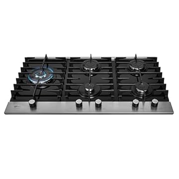 FISCHER COOKTOP À GÁS 5 BOCAS PLATINIUM MESA VIDRO PRETO 33810-92122
