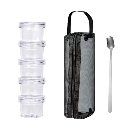 Image of 7PCS Stackable Spice And Dip Jar Set, Portable Camping Spice Jars Organize Kit, for Kitchen Dining & Bar and Kitchen Storage & Organization