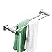 RFFDM Serviette Murale Bar Fer à Barres Double Serviette Porte-Tige Porte-Rack Salle de Bain ou Cuisine, étagère de Serviette de Finition brossée en Acier Inoxydable, Argent (Size : 40CM)