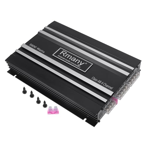TUCKBOLD Auto 12V 4-Kanal Auto-Verstärker Stereo-Audio 5800W Kompatibel | 4-Kanal Auto-Verstärker Schwarz 1 Stück.